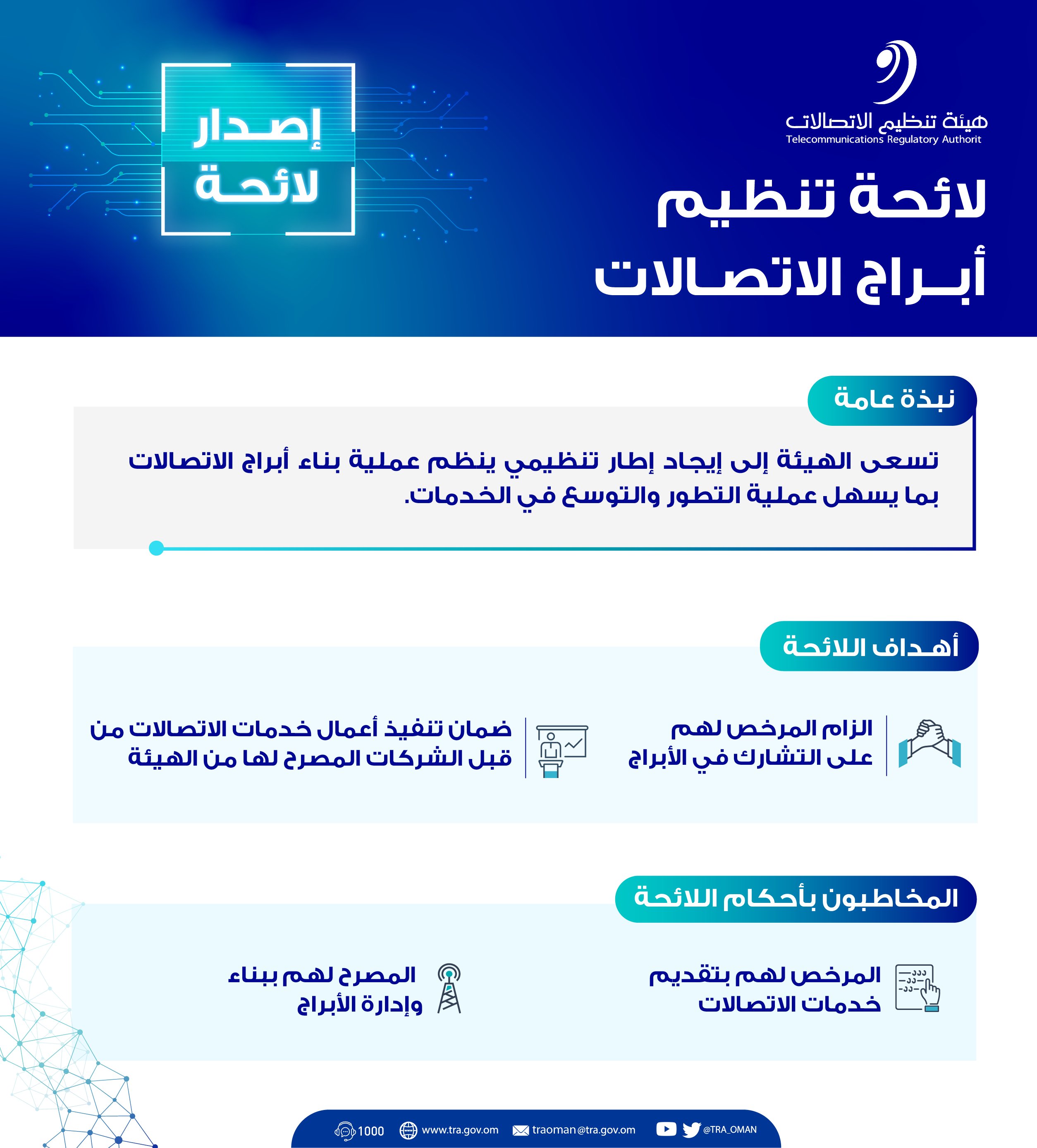 لائحة تنظيم بناء أبراج الاتصالات